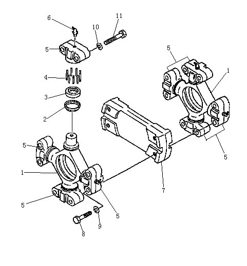 Шарнир карданный (Beezone D22-1,Beezone D22S)