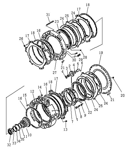 Шестерня и вал переключения передач (2/3) (Beezone D22-1,Beezone D22S)