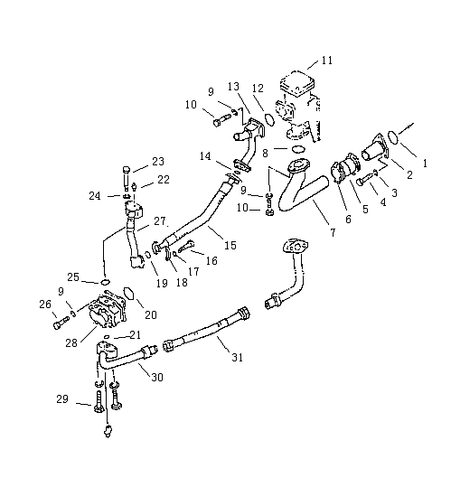 Система рулевого трубопровода (1/3) (Beezone D32-1,Beezone D32-2)