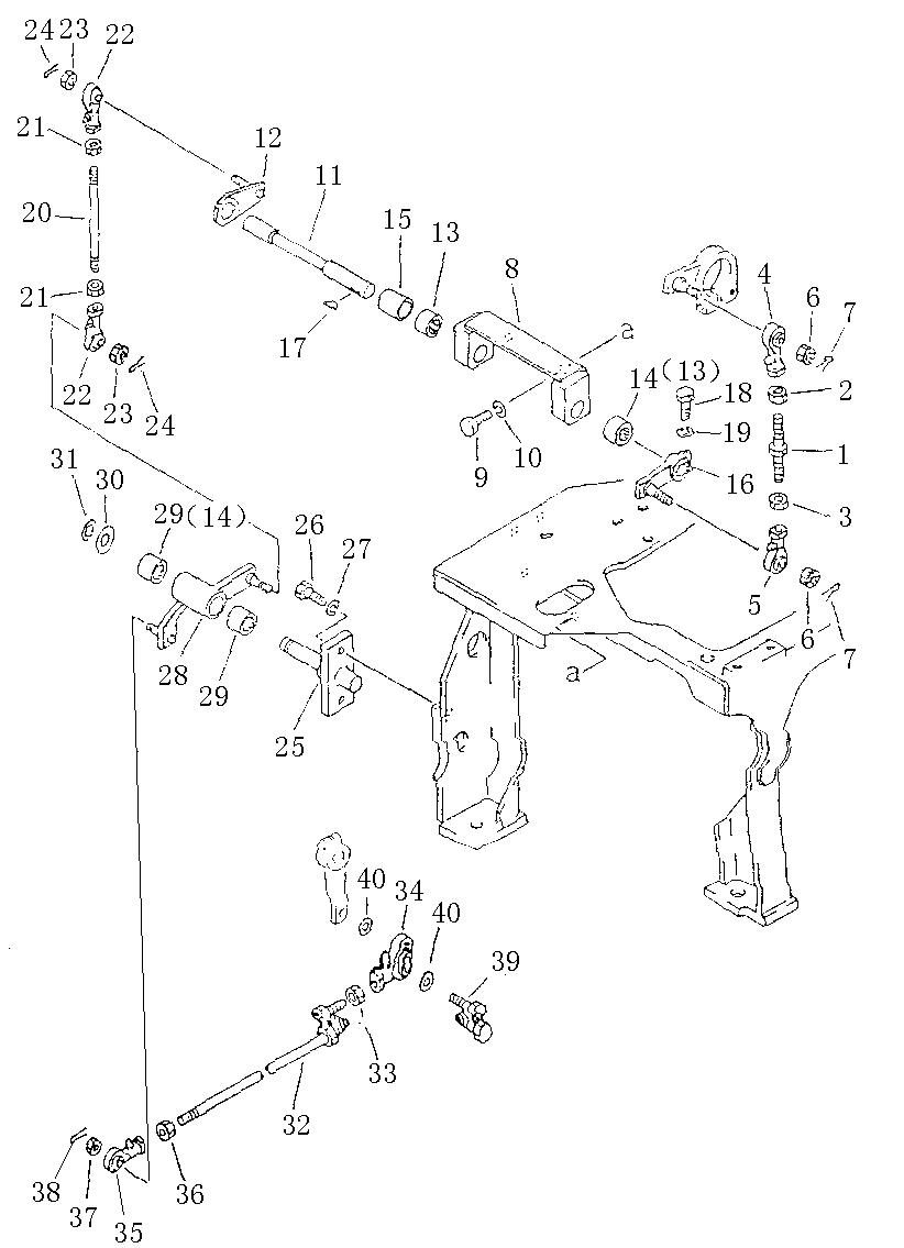 Механизм рычажный управления отвалом (Beezone D32-1)