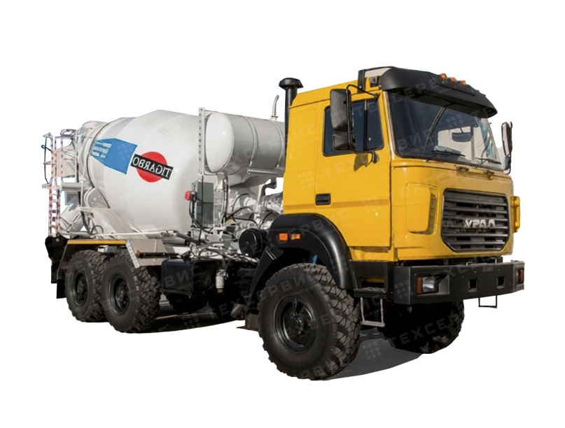 Автобетоносмеситель УРАЛ 6АП (5557) tsgroup.ru