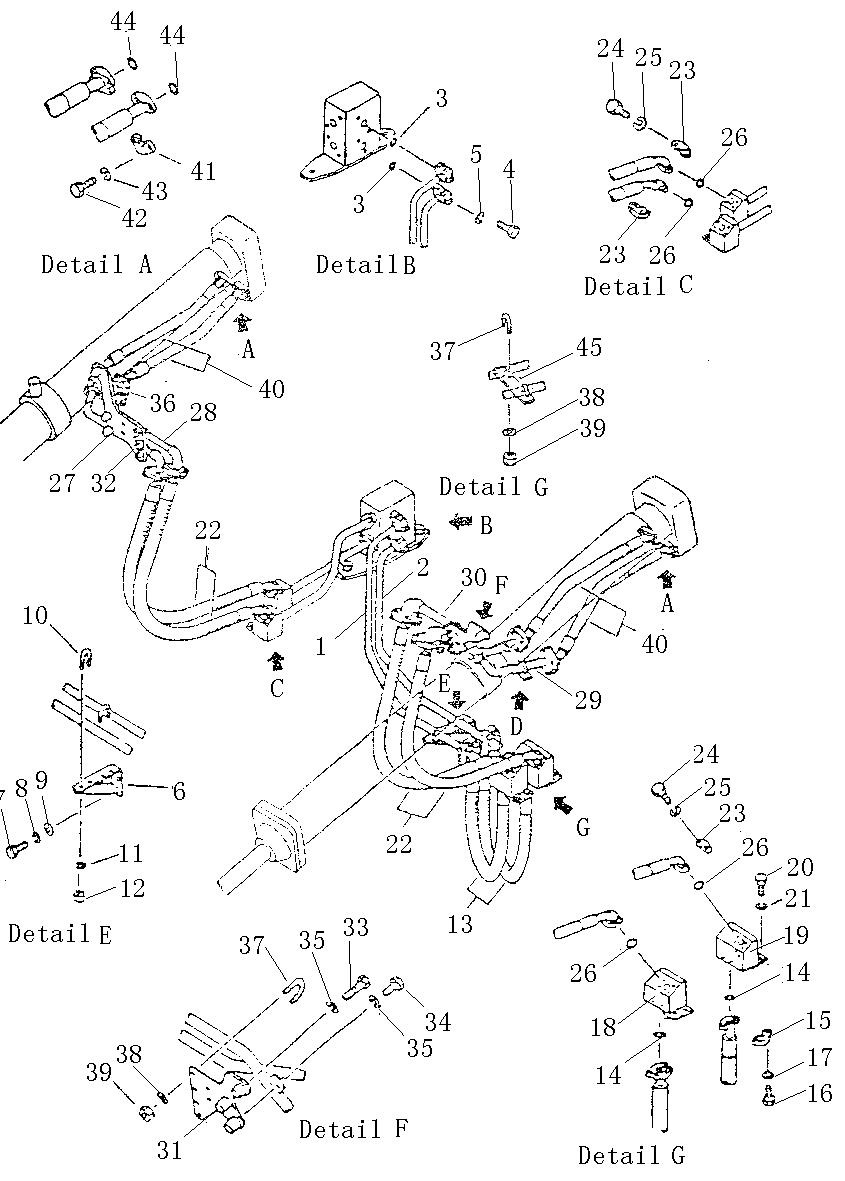 Трубопровод гидравлический (подъем отвала) (2/2) (Beezone D32-1, Beezone D32-2)