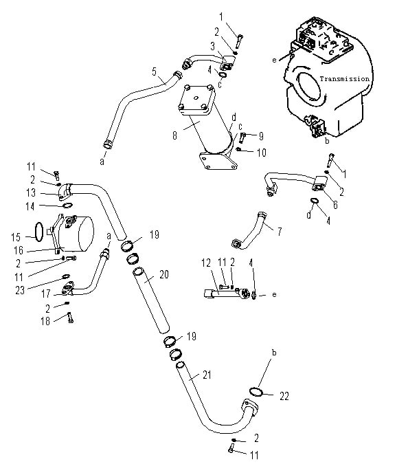 Трубопровод гидротрансформатора (13)