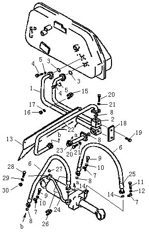 Трубопровод гидравлический (маслобак – гидроцилиндр рыхлителя)
