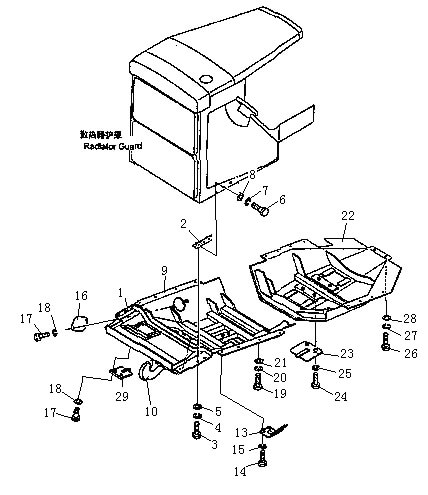 Защита днища (Beezone D22S)