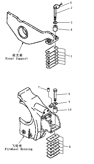 Подвеска двигателя (Beezone D32-1, Beezone D32-2)