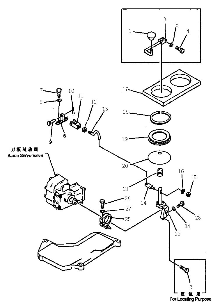 Рычаг управления отвалом (Beezone D22-1)