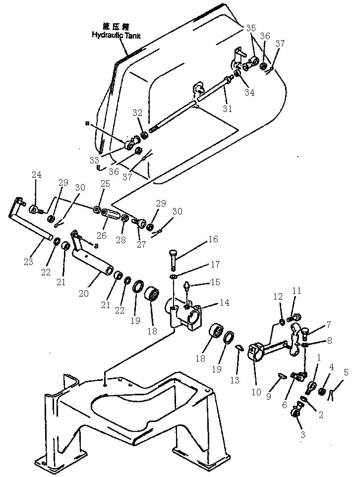 Механизм рычажный управления подъемом и рыхлителем (Beezone D22-1)
