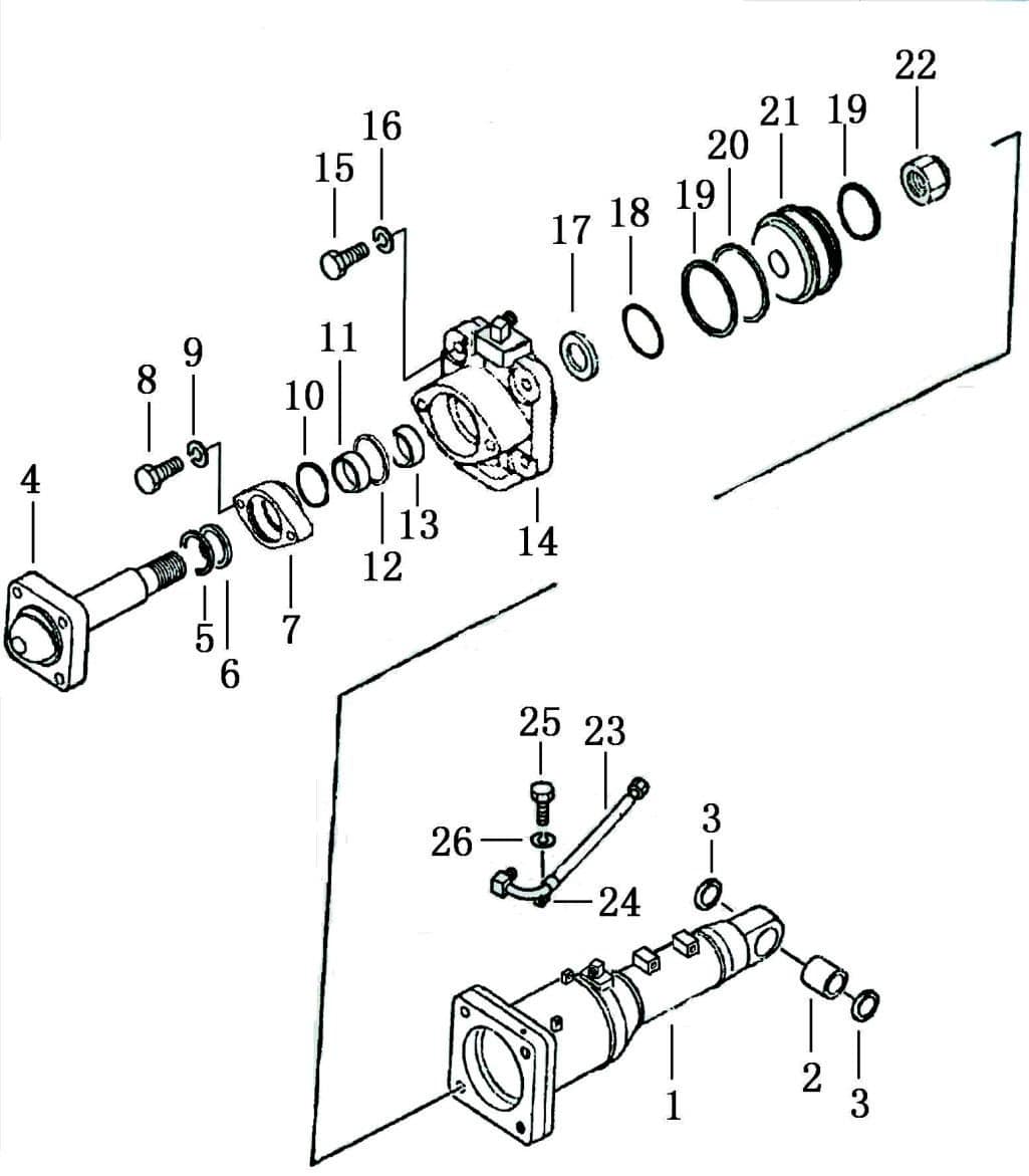 Гидроцилиндр перекоса