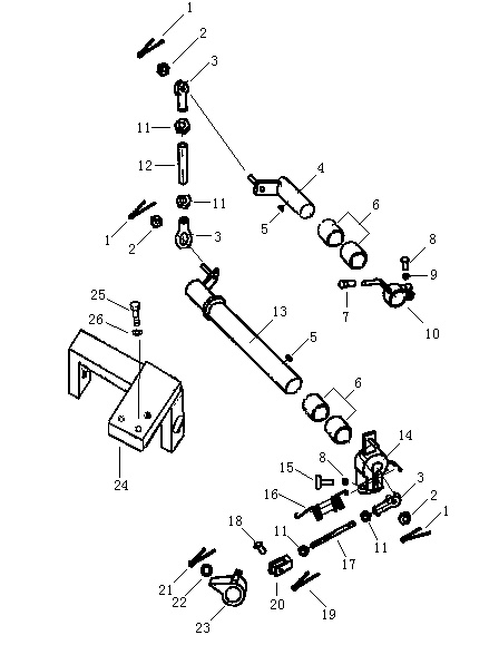Рычаг стояночного тормоза (Beezone D22-1, Beezone D22)