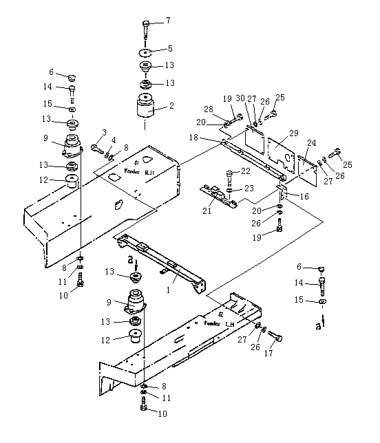 Суппорт и крышка задняя (Beezone D32-1)