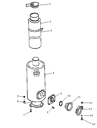 Труба выхлопная в сборе (Beezone D32-1, Beezone D32-2)