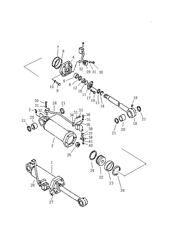 Гидроцилиндр подъема рыхлителя (Beezone D32-1, Beezone D32-2)