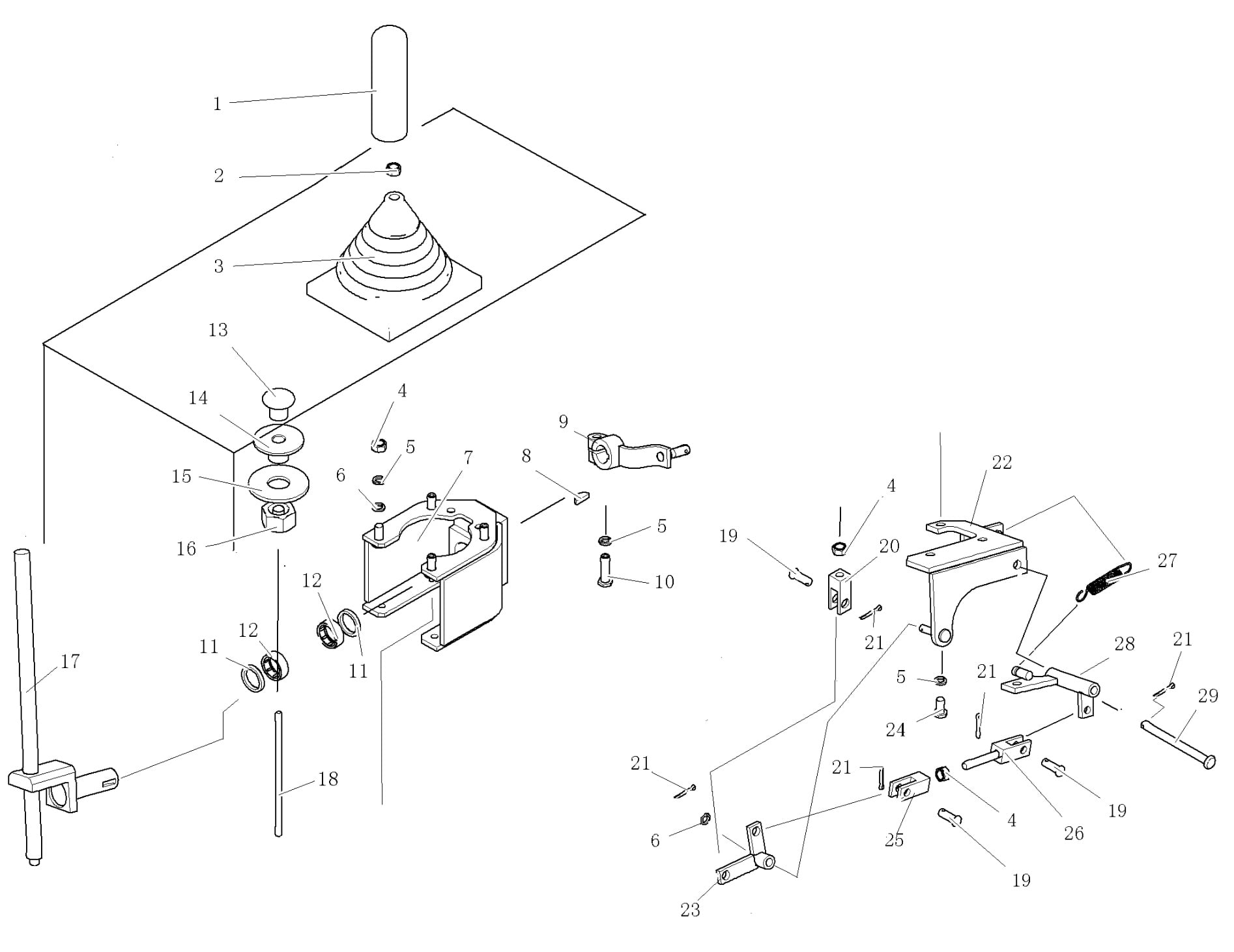 Рычаг управления рыхлителем
