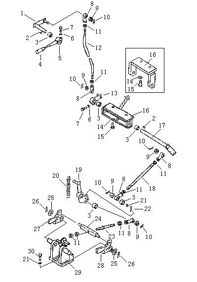 Рычаг стояночного тормоза (Beezone D32-1,Beezone D32-2)