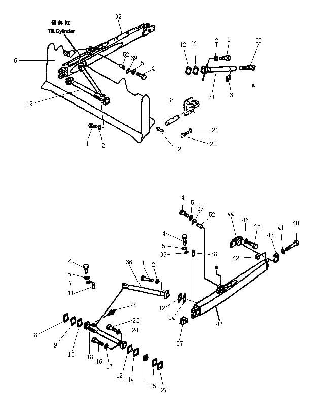 Толкатель и тяга диагональная (Beezone D22-1)
