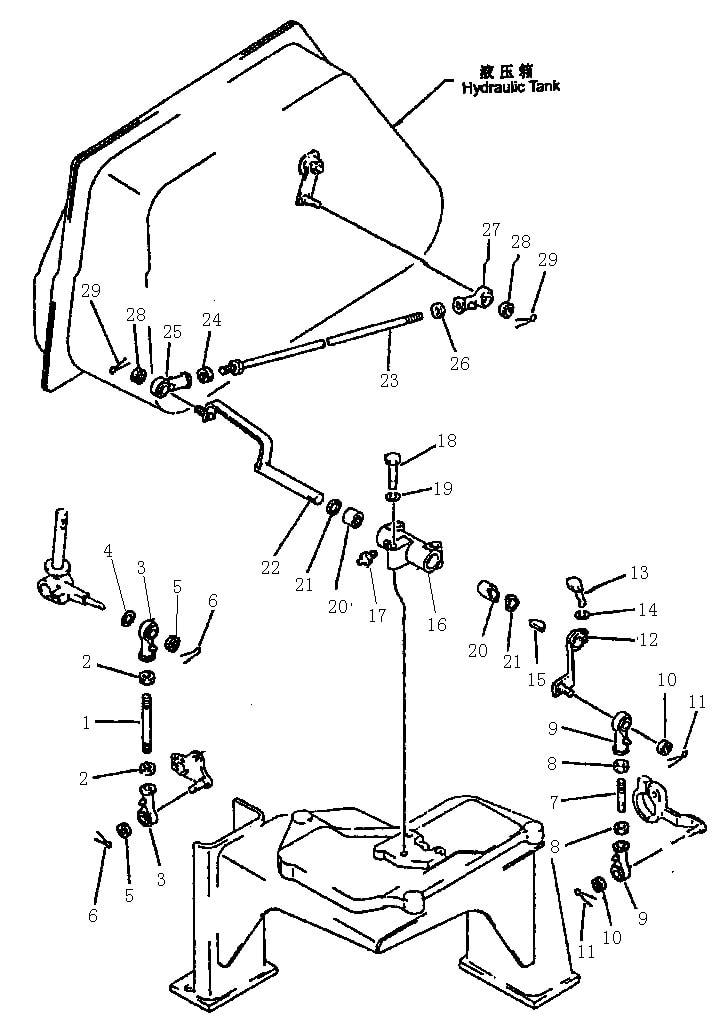Механизм рычажный управления перекосом (Beezone D22-1)