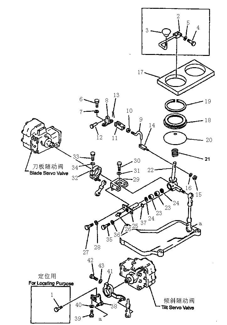 Рычаг управления отвалом (Beezone D22-1)