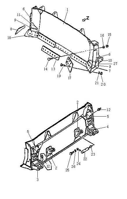 Отвал прямой (Beezone D32-1,Beezone D32-2)