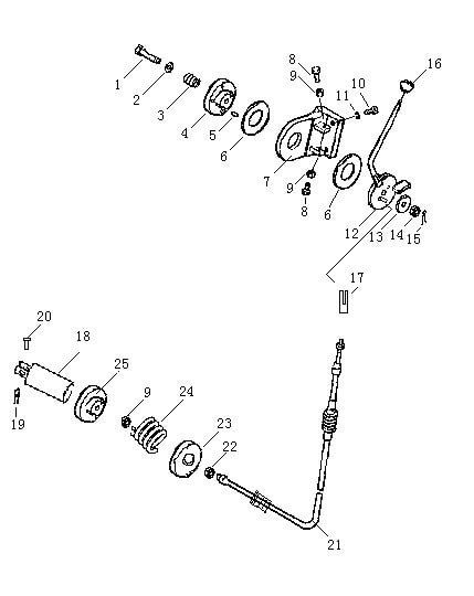 Рычаг управления подачей топлива
