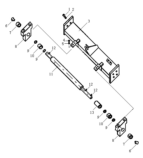 Рулевое управление и рычаг тормоза (1/2) (Beezone D22-1,Beezone D22S)