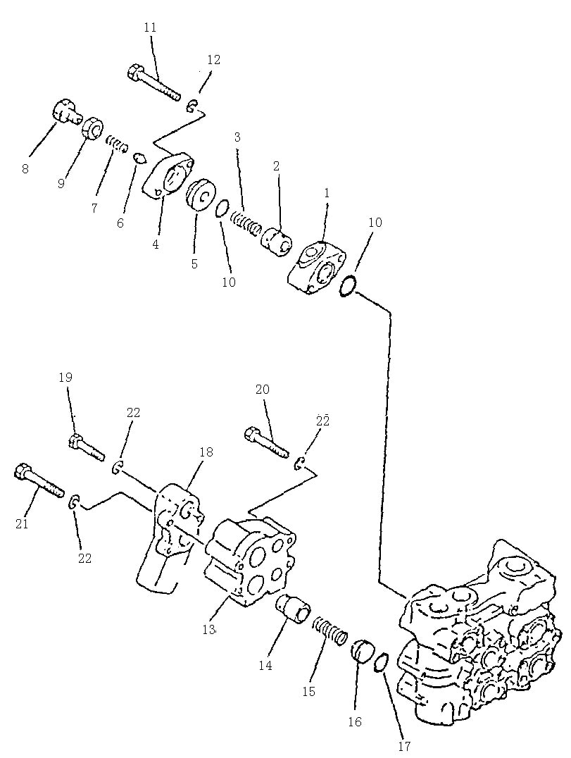Клапан управления подъемом и перекосом отвала (2/2) (Beezone D22-1,Beezone D22)