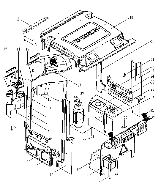 Сборка кабины (интерьер)