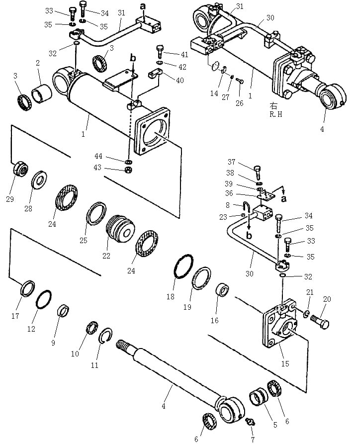 Гидроцилиндр рыхлителя (Beezone D22-1) (завод WENDENG)