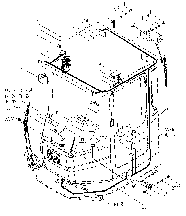 Сборка жгута проводов кабины