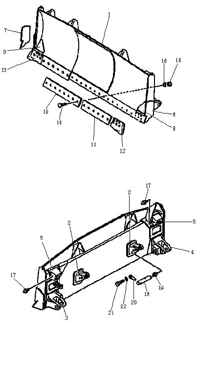 Отвал прямой наклоняемый (Beezone D22-1,Beezone D22)