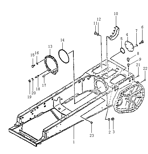 Картер рулевого механизма и балка (Beezone D32, Beezone D32-1)