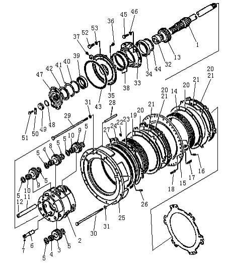 Шестерня и вал переключения передач (1/3) (Beezone D22-1,Beezone D22S)