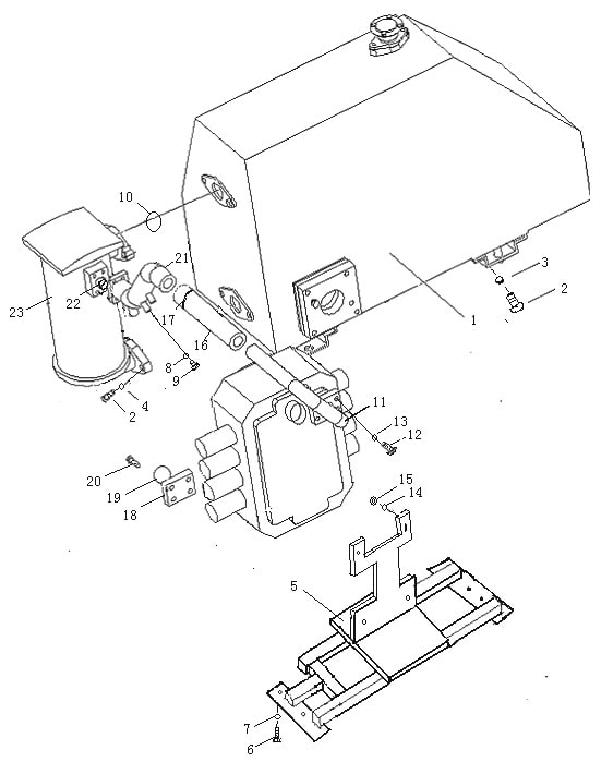 Трубопровод управления отвалом (1/3) (Beezone D22)