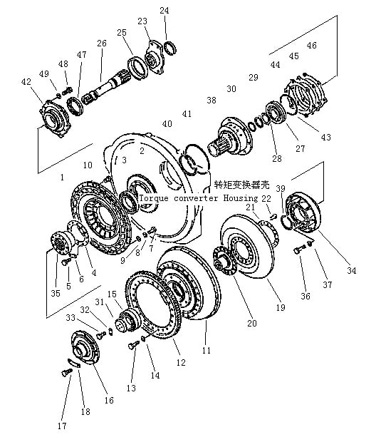 Вал турбины и статор (Beezone D22-1,Beezone D22S)
