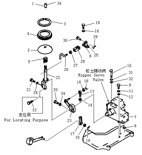 Рычаг управления рыхлителем (Beezone D22-1)