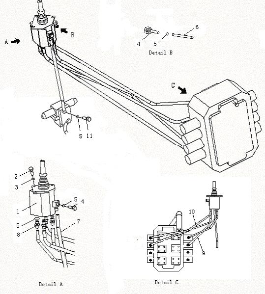 Трубопровод гидравлический (управление рыхлителем) (Beezone D32-2)