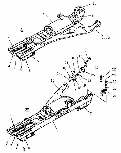 Рама гусеницы (Beezone D22-1)
