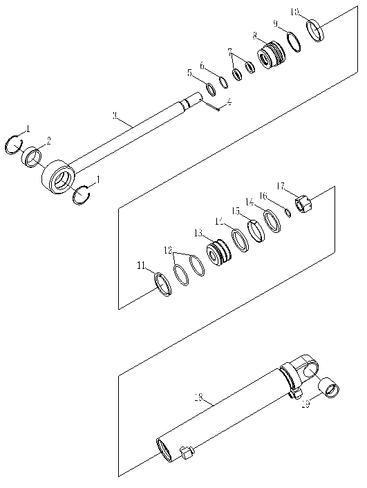 Левый и правый рулевой цилиндр