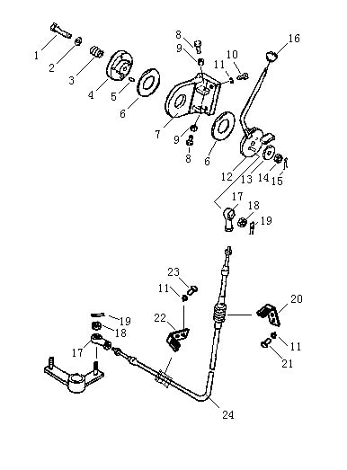 Рычаг управления подачей топлива (1/2) (Beezone D22-1,Beezone D22)