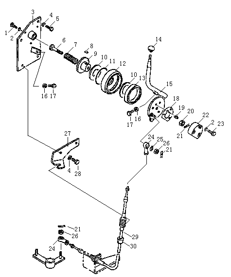Рычаг управления подачей топлива (Beezone D32-1,Beezone D32-2)