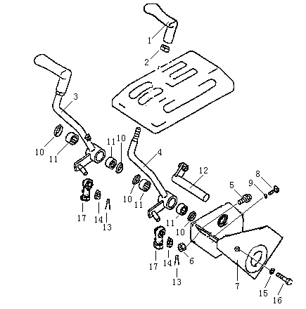 Рычаг управления муфтой поворота (Beezone D22-1,Beezone D22)