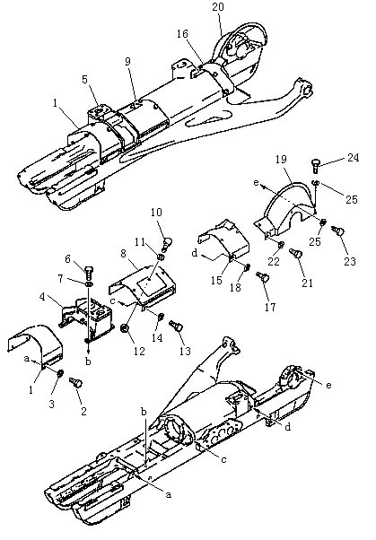 Крышка рамы гусеницы (Beezone D22S)