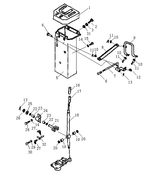 Рычаг переключения передач (1/2) (Beezone D22-1,Beezone D22)