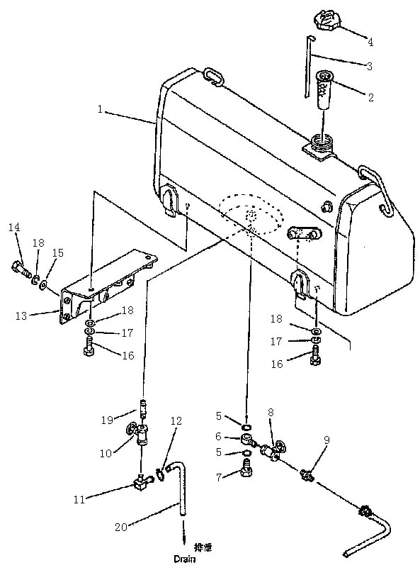 Бак топливный (Beezone D22-1,Beezone D22)