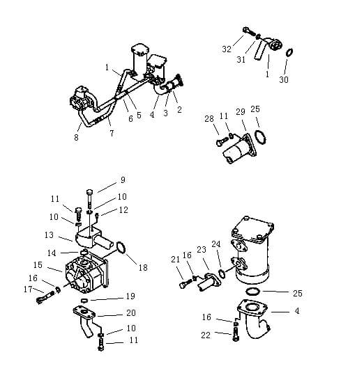 Трубопровод системы рулевого управления (1/3) (Beezone D22-1,Beezone D22S)