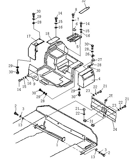 Кронштейн и крышка задняя (Beezone D22-1)