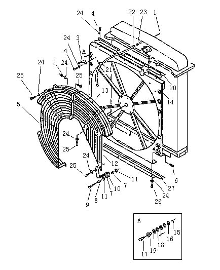 Трубопроводы радиатора и защитный кожух (Beezone D22-1,Beezone D22S)