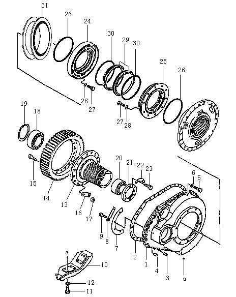 Кожух бортового редуктора и шестерня (2/2) (Beezone D22-1,Beezone D22S)