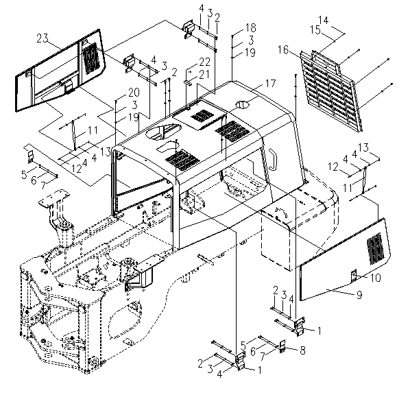 Капот двигателя в сборе